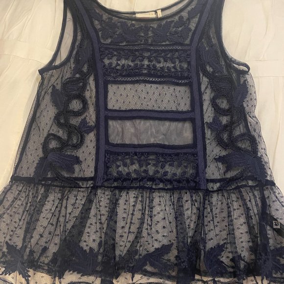 Anthropologie Lilka Blue Sheer Tank - Size Small - Picture 2 of 4